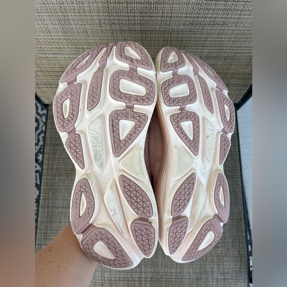 EUC Hoka One size 9.5 B Bondi 8 sneakers running mauve peach whip pink white - Picture 7 of 7